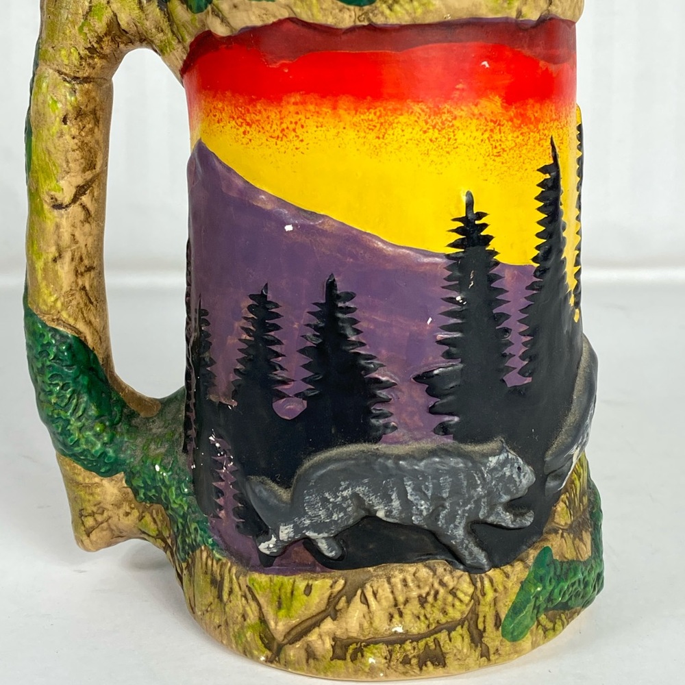 3D Wolves Stein Mug Yellowstone Park Karol Western - Picture 2 of 6